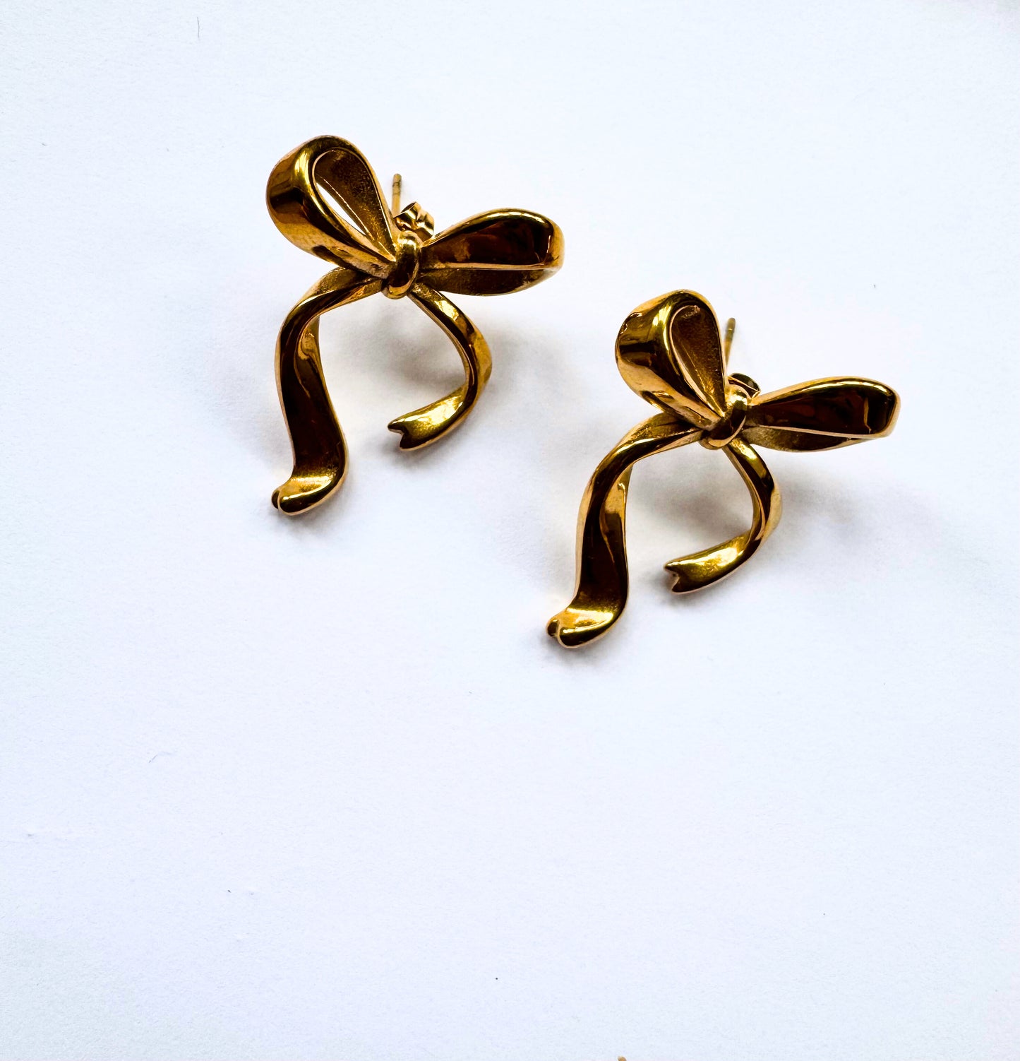 Gold Bow Studs