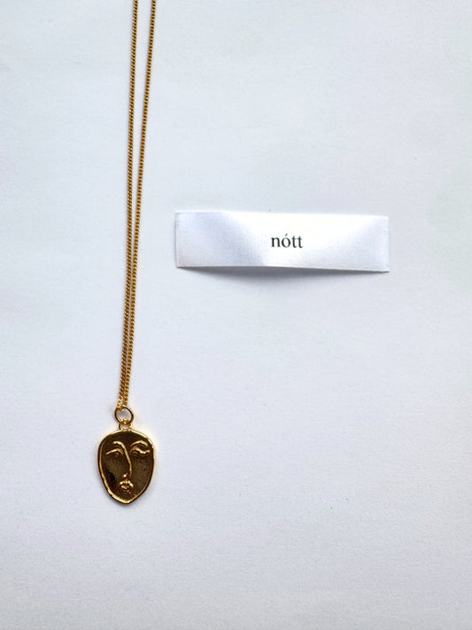 Gold Face Necklace