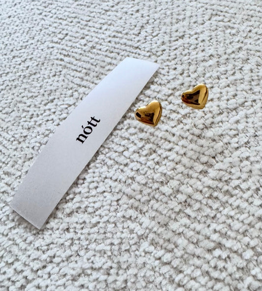 Gold Hearts Studs