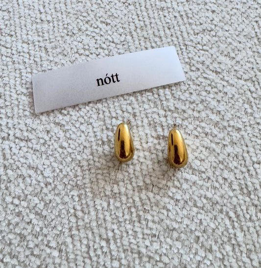 Gold Tear Drop Studs